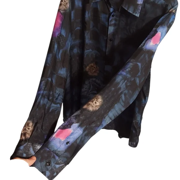 FW21 Louis Vuitton | SILK | Damier Salt | Acid / Bleach Wash | Button Up - Picture 13 of 16